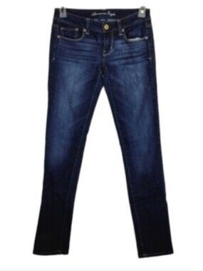 AMERICAN EAGLE OUTFITTERS  Skinny Stretch Blue Jeans Size 2